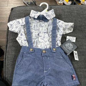 English laundry matching set/ three pieces boys nautical outfit